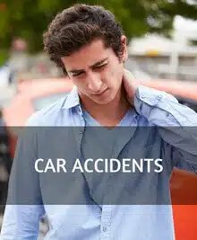 A man having a neck pain from car accidents