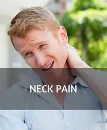 Man suffering from neck pain